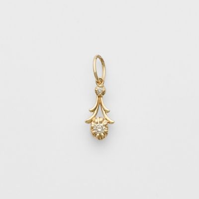 ＜agete＞＜４月誕生石＞Ｋ１０ダイヤモンドチャーム（０．０５ｃｔ）