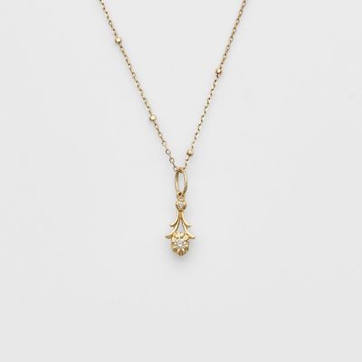 ＜４月誕生石＞Ｋ１０ダイヤモンドチャーム（０．０５ｃｔ）