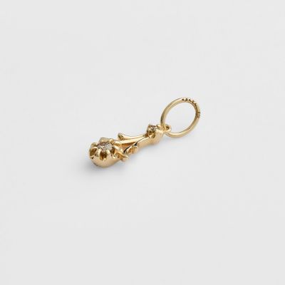 ＜４月誕生石＞Ｋ１０ダイヤモンドチャーム（０．０５ｃｔ）