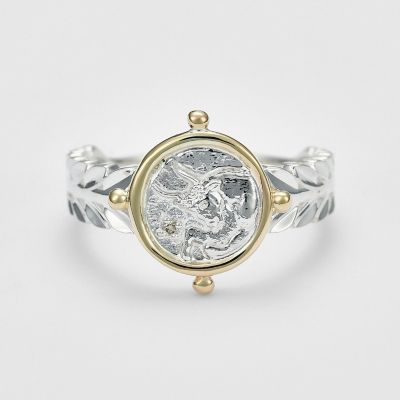 ＜agete＞＜牡牛座＞シルバー／Ｋ１０ダイヤモンドリング