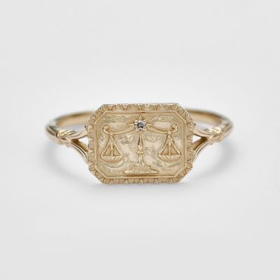 ＜agete＞＜天秤座＞Ｋ５ダイヤモンドリング