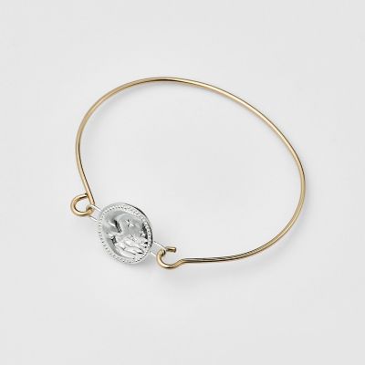 ＜agete＞シルバー／ゴールドブレスレット