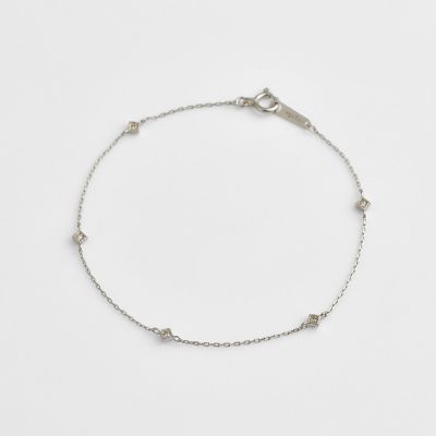 ＜agete＞プラチナダイヤモンドブレスレット