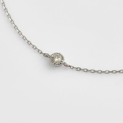 ete　プラチナ　ダイヤモンド　0.04 ct　3石　シンプル　ブレスレット プラチナダイヤモンドブレスレット（0．03ct） | agete/アガット
