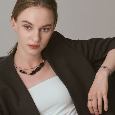 ゴールドマルチストーンネックレス | agete/アガット | 三越伊勢丹