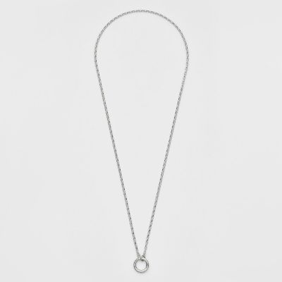 ＜agete＞シルバーダイヤモンドネックレス