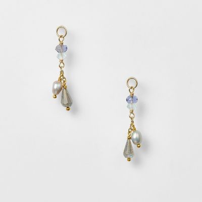 ＜agete＞ゴールドマルチストーンピアスチャーム