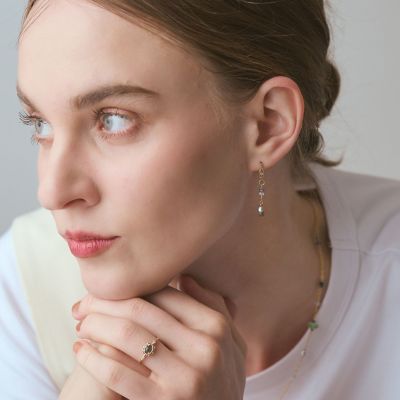 ゴールドマルチストーンピアスチャーム | agete/アガット | 三越伊勢丹