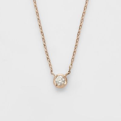 agete/アガット 《WEB限定》K10ダイヤモンドネックレス(0.03ct/ピンクゴールド) 08ホワイト 【三越伊勢丹/公式】