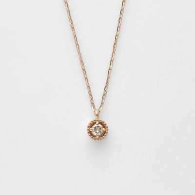 agete/アガット 《WEB限定》K10ダイヤモンドネックレス(0.03ct/ピンクゴールド) 08ホワイト 【三越伊勢丹/公式】