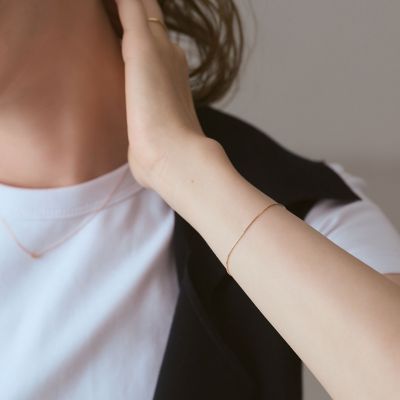 アガット　K10YG　ブレスレット　総重量約0.7g　約16cm agete（アガット） ブレスレット 「WEB限定」K10ブレスレット