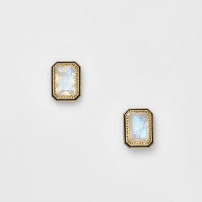 ＜agete＞ゴールドラブラドライトピアス
