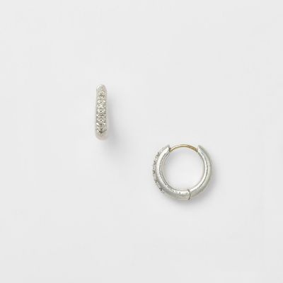 ＜agete＞シルバー／Ｋ１０ダイヤモンドピアス