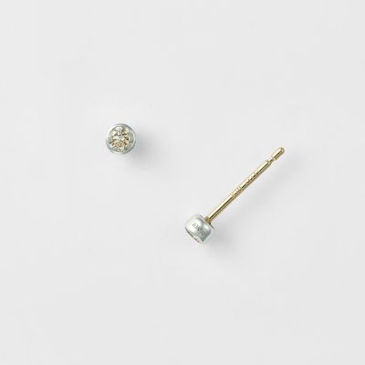 ＜agete＞シルバー／Ｋ１０ダイヤモンドピアス（０．０６ｃｔ）