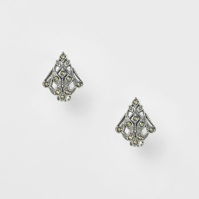 ＜agete＞シルバーパイライトイヤリング