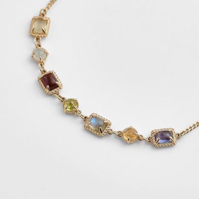 agete K10 天然石ブレスレット 2本 K10マルチストーンブレスレット | agete/アガット | 三越伊勢丹