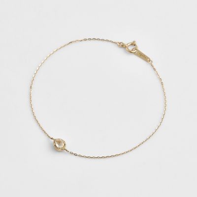 K10ダイヤモンド／ムーンストーンブレスレット（0．01ct