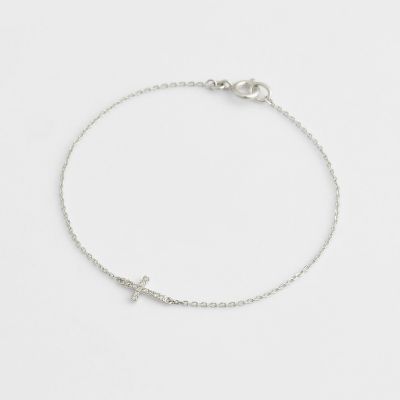 ＜agete＞シルバーダイヤモンドブレスレット