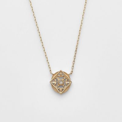 agete/アガット K10ダイヤモンドネックレス(0.01ct ) 08ホワイト 【三越伊勢丹/公式】