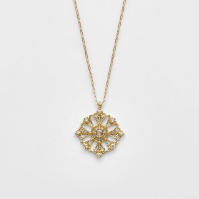 agete/アガット K18ダイヤモンドネックレス(0.08ct) 08ホワイト 【三越伊勢丹/公式】