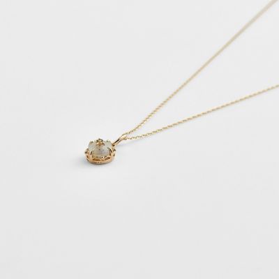 K10シェル／ラブラドライトネックレスチャームセット | agete