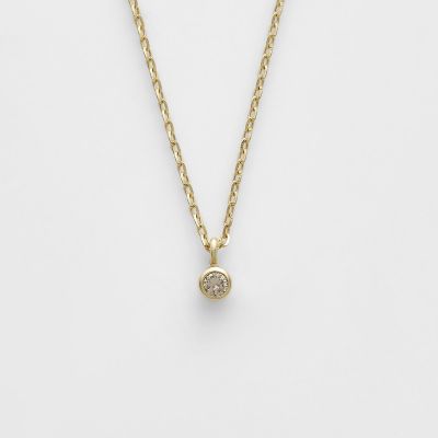 ＜agete＞Ｋ１０ダイヤモンドネックレス（０．０３ｃｔ）