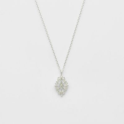 ＜agete＞シルバーダイヤモンドネックレス