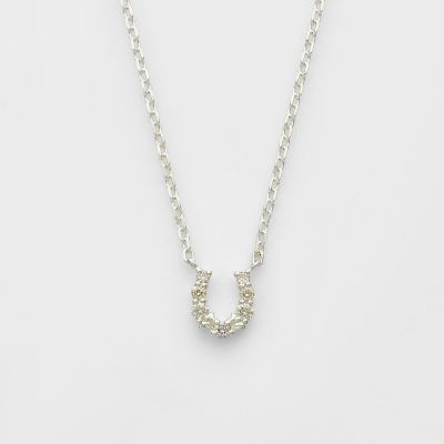 ＜agete＞シルバーダイヤモンドネックレス