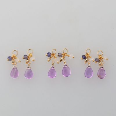 agete アガット　K10マルチストーンピアスチャーム K10マルチストーンピアスチャーム｜ピアスチャーム｜アガット