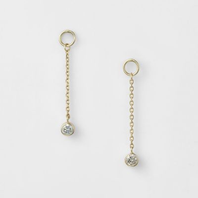 ＜agete＞Ｋ１０ダイヤモンドピアスチャーム（０．０６ｃｔ）