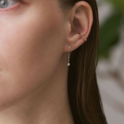 K10ダイヤモンドピアスチャーム（0．06ct） | agete