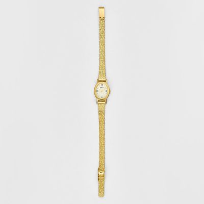 【限定品】agete ゴールド オーバル型 時計 オーバルフェイスウォッチ／ゴールド | agete/アガット | 三越