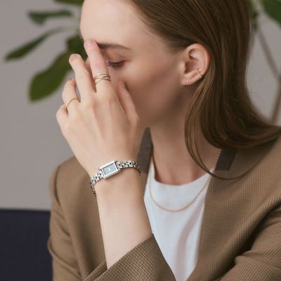 スクエアフェイスウォッチ／シルバー | agete/アガット | 三越