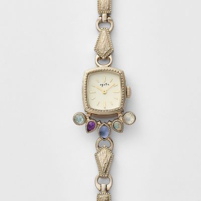 美品　アガット　agete ジュエリーウォッチ ダイヤ 箱‪ 付き Limited Edition》スクエアフェイスジュエリーウォッチ