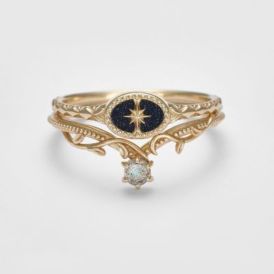 ＜agete＞《Ｌｉｍｉｔｅｄ　Ｅｄｉｔｉｏｎ》Ｋ１０紫金石／ラブラドライトセットリング