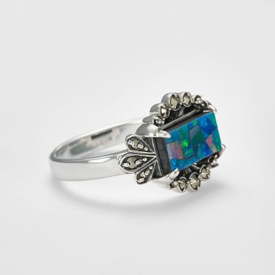 シルバーモザイクオパール／パイライトリング | agete/アガット | 三越