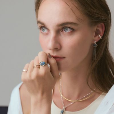 シルバーモザイクオパール／パイライトリング | agete/アガット | 三越