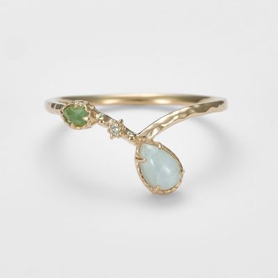 ＜agete＞Ｋ５マルチストーン／ダイヤモンドリング