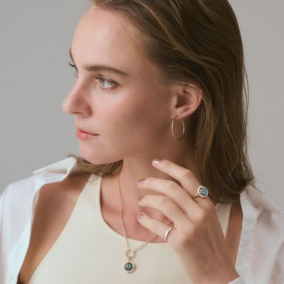 K10モザイクオパール／マルチストーン／淡水パールリング | agete