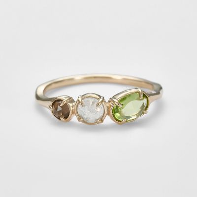 ＜agete＞Ｋ５マルチストーンリング