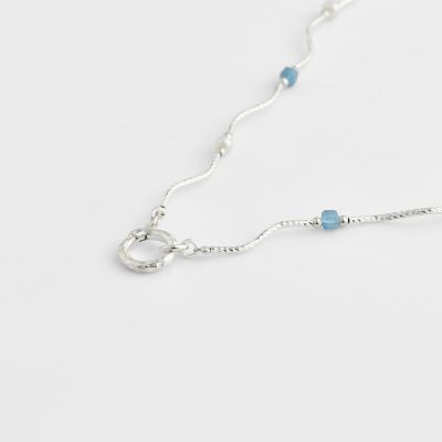 シルバーアクアマリン／淡水パールネックレス | agete/アガット | 三越