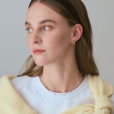 シルバーアクアマリン／淡水パールネックレス | agete/アガット | 三越