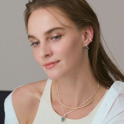 シルバーモザイクオパールピアスチャーム | agete/アガット | 三越