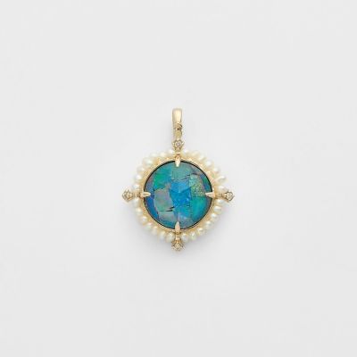 K10モザイクオパール／マルチストーン／淡水パールチャーム | agete