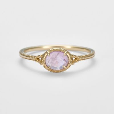 ＜agete＞Ｋ１０フェルスパー／アメシストリング