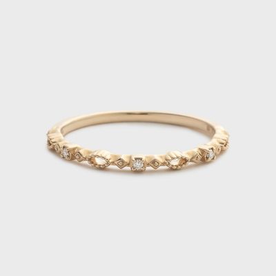 レイヤード］ K10MPG ブラウンダイヤモンド リング | ete bijoux