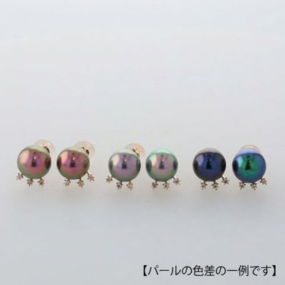 K10アコヤパールピアス（ブラック） | agete/アガット | 三越伊勢丹
