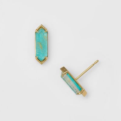 ゴールドターコイズ／クォーツピアス | agete/アガット | 三越伊勢丹