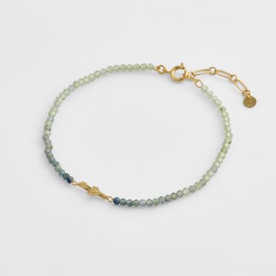 ＜agete＞ゴールドサファイア／ペリドットブレスレット
