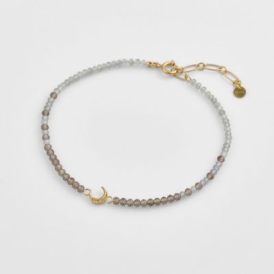 ＜agete＞ゴールドクォーツ／ラブラドライトブレスレット